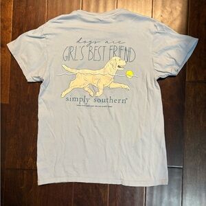 Simply Southern Light Blue Dog Graphic Tee